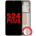 OLED Assembly With Frame For Samsung Galaxy S24 Plus 5G (US & International Version) (Aftermarket Plus) (Amber Yellow)