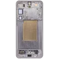 OLED Assembly With Frame For Samsung Galaxy S25 Plus 5G (US & International Version) (Aftermarket Plus) (Silver Shadow)