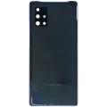 Back Cover Glass With Camera Lens For Samsung Galaxy A71 5G (A716V / 2020) (Service Pack) (Prism Cube Black)