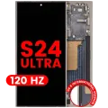 Дисплейний модуль (OLED) з рамкою для Samsung Galaxy S24 Ultra (US & International Version) (Aftermarket Plus) (120Hz) (Titanium Gray)