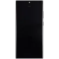 Дисплейний модуль (OLED) з рамкою для Samsung Galaxy S23 Ultra (US & International) (Aftermarket Pro) (120Hz) (Phantom Black)