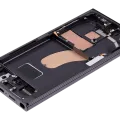 Дисплейний модуль (OLED) з рамкою для Samsung Galaxy S23 Ultra (US & International) (Aftermarket Pro) (120Hz) (Phantom Black)