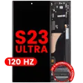 Дисплейний модуль (OLED) з рамкою для Samsung Galaxy S23 Ultra (US & International) (Aftermarket Pro) (120Hz) (Graphite)