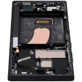 Дисплейний модуль (OLED) з рамкою для Samsung Galaxy S23 Ultra (US & International) (Aftermarket Pro) (120Hz) (Graphite)