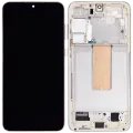 OLED Assembly With Frame For Samsung Galaxy S23 Plus (US & International) (Aftermarket Plus) (120Hz) (Cream)