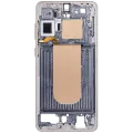 Mid-Frame Housing Compatible For Samsung Galaxy S25 Edge 5G (US & International Version) (Titanium Icyblue / Titanium Silver)
