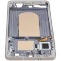 Mid-Frame Housing Compatible For Samsung Galaxy S25 Edge 5G (US & International Version) (Titanium Icyblue / Titanium Silver)