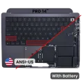 Top Case with Battery and Keyboard (ANSI US) For MacBook Pro 14" A3434 (2025) (Genuine OEM) (Space Black)