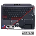 Top Case with Battery and Keyboard (ANSI US) For MacBook Pro 14" A3434 (2025) (Genuine OEM) (Space Black)