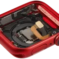 Housing Assembly Compatible For Watch Series 6 (40MM) (Used OEM Pull: Grade A) (GPS Version) (Aluminum / Red)
