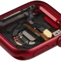 Housing Assembly Compatible For Watch Series 7 (41MM) (Used OEM Pull: Grade A) (GPS Version) (Aluminum / Red)