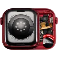 Housing Assembly Compatible For Watch Series 7 (45MM) (Used OEM Pull: Grade A) (GPS Version) (Aluminum / Red)