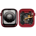 Housing Assembly Compatible For Watch Series 7 (45MM) (Used OEM Pull: Grade A) (GPS Version) (Aluminum / Red)
