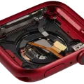Housing Assembly Compatible For Watch Series 7 (45MM) (Used OEM Pull: Grade A) (GPS Version) (Aluminum / Red)