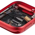 Housing Assembly Compatible For Watch Series 8 (41MM) (Used OEM Pull: Grade A) (Cellular Version) (Aluminum / Red)