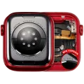 Housing Assembly Compatible For Watch Series 9 (41MM) (Used OEM Pull: Grade A) (GPS Version) (Aluminum / Red)