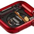 Housing Assembly Compatible For Watch Series 9 (41MM) (Used OEM Pull: Grade A) (GPS Version) (Aluminum / Red)