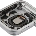 Housing Assembly Compatible For Watch Series SE 2nd (44MM) (Used OEM Pull: Grade A) (GPS Version) (Aluminum / Silver)