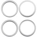 Back Camera Bezel Ring Only For iPhone 17 (White) (2 Piece Set)