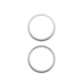 Back Camera Bezel Ring Only For iPhone 17 (White) (2 Piece Set)