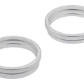 Back Camera Bezel Ring Only For iPhone 17 (White) (2 Piece Set)