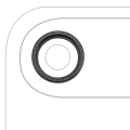 Back Camera Lens With Bracket & Bezel For iPhone Air (3 Piece Set) (Premium) (Space Black)
