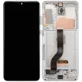 OLED Assembly With Frame For Samsung Galaxy S20 Plus 5G (Aftermarket Plus) (Cloud White)