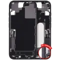 Mid-Frame Housing W/ Charging Port Flex & Small Parts For iPhone 17 (US Version) (Used OEM Pull: Grade A) (Black)