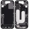 Mid-Frame Housing W/ Charging Port Flex & Small Parts For iPhone 17 (US Version) (Used OEM Pull: Grade A) (Black)