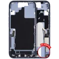 Mid-Frame Housing W/ Charging Port Flex & Small Parts For iPhone 17 (US Version) (Used OEM Pull: Grade A) (Mist Blue)