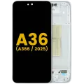 OLED Assembly With Frame For Samsung Galaxy A36 5G (A366 / 2025) (Refurbished) (White)