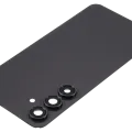 Back Cover Glass With Camera Lens For Samsung Galaxy S24 FE (No Logo) (Aftermarket Plus) (Graphite)