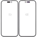 Скло екрана 2 в 1 (з нанесеним OCA) для iPhone 16 (10 шт)
