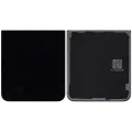 Bottom Back Cover Glass For Samsung Galaxy Z Flip 7 FE 5G (No Logo) (Aftermarket Plus) (Black)