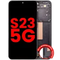 OLED Assembly With Frame For Samsung Galaxy S23 5G (US & International) (Aftermarket Plus) (120HZ) (Phantom Black)