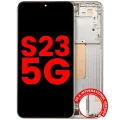 OLED Assembly With Frame For Samsung Galaxy S23 5G (US & International) (Aftermarket Plus) (120HZ) (Cream)