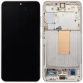 OLED Assembly With Frame For Samsung Galaxy S23 5G (US & International) (Aftermarket Plus) (120HZ) (Cream)