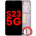OLED Assembly With Frame For Samsung Galaxy S23 5G (US & International) (Aftermarket Plus) (120HZ) (Pink / Lavender)