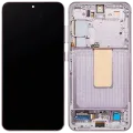 OLED Assembly With Frame For Samsung Galaxy S23 5G (US & International) (Aftermarket Plus) (120HZ) (Pink / Lavender)
