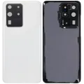 Back Cover Glass With Camera Lens For Samsung Galaxy S20 Ultra 5G (No Logo) (Aftermarket Plus) (Cloud White)
