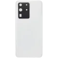Back Cover Glass With Camera Lens For Samsung Galaxy S20 Ultra 5G (No Logo) (Aftermarket Plus) (Cloud White)