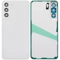 Back Cover Glass With Camera Lens For Samsung Galaxy S21 FE 5G (No Logo) (Aftermarket Plus) (White)