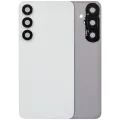 Back Cover Glass With Camera Lens For Samsung Galaxy S25 FE (No Logo) (Aftermarket Plus) (White)