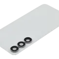 Back Cover Glass With Camera Lens For Samsung Galaxy S25 FE (No Logo) (Aftermarket Plus) (White)