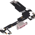Шлейф зарядки для iPhone 15 (Used OEM Pull) (рожевий)