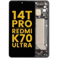 OLED Assembly With Frame For Xiaomi 14T Pro / Redmi K70 Ultra (Refurbished) (Titan Black)