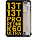 OLED Assembly With Frame For Xiaomi 13T / 13T Pro / Redmi K60 Ultra (Refurbished) (Black)