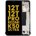 OLED Assembly With Frame For Xiaomi 12T / 12T Pro / Redmi K50 Ultra (Refurbished) (Black)