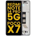 OLED Assembly With Frame For Xiaomi Redmi Note 14 Pro 5G / Xiaomi Poco X7 (Refurbished) (Green)