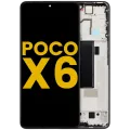 OLED Assembly With Frame For Xiaomi Poco X6 (Refurbished) (Black)